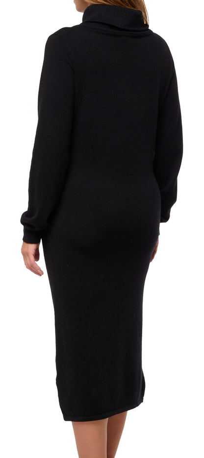 Balldiri 100% Kaschmir Damen Langarm Kleid weiter Rollkragen 2-fädig - Balldiri & Windhound