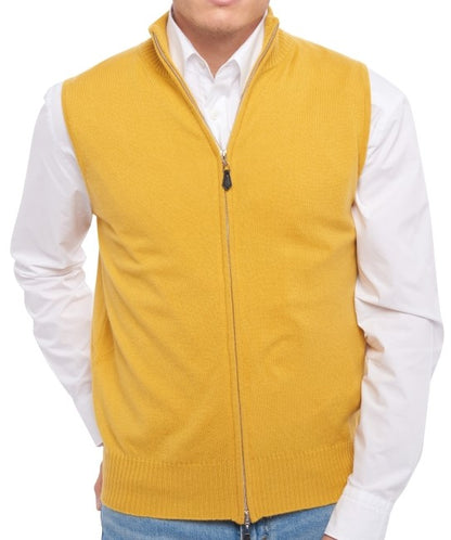 Balldiri 100% Kaschmir Herren Kurzarm Weste mit Stehkragen 2-fädig - Balldiri & Windhound