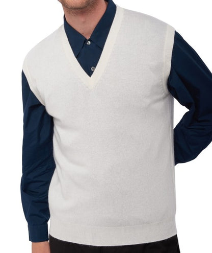 Balldiri 100% Kaschmir Herren Pullunder V-Ausschnitt 2-fädig - Balldiri & Windhound
