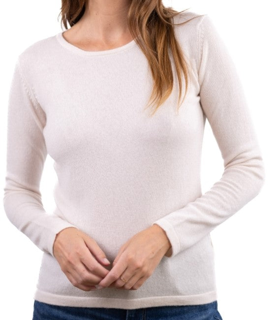 Balldiri 100% Kaschmir Damen Langarm Pullover U-Boot-Ausschnitt 2-fädig - Balldiri & Windhound