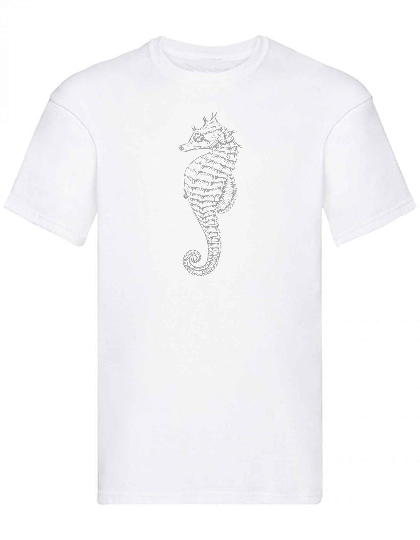 Balldiri T-Shirt Herren graues Seepferdchen S bis 5XL