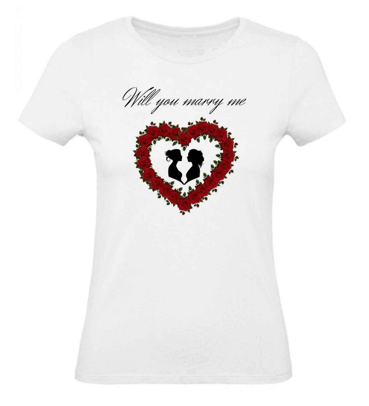 Balldiri T-Shirt Damen Heiratsantrag LGBTQ XS bis 2XL