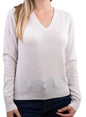 Balldiri 100% Kaschmir Damen Pullover V-Ausschnitt mit Bündchen 2-fädig - Balldiri & Windhound