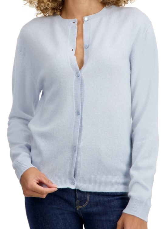 Balldiri 100% Kaschmir Damen Langarm Jacke mit Rundhalsausschnitt 2-fädig - Balldiri & Windhound